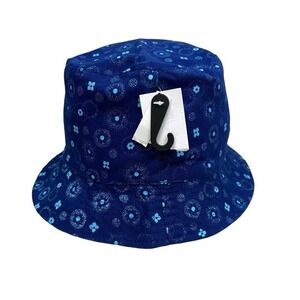 BP Bucket Hat Reversible Floral‎ Print Navy Blue Women Size One Size